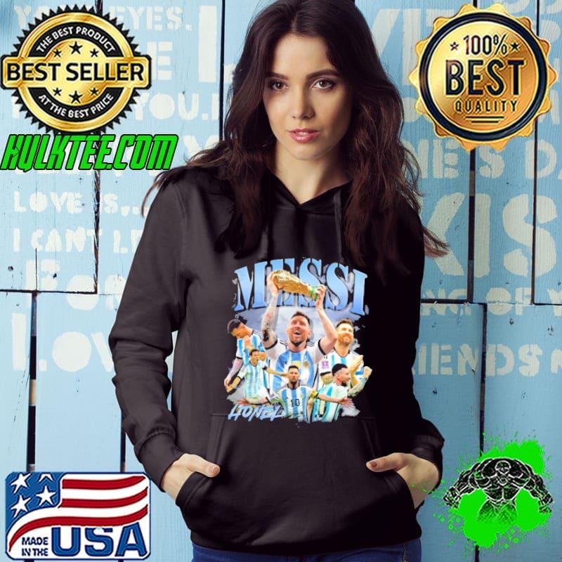 Lionel Messi Argentine professional footballer Retro Collage Hoodie