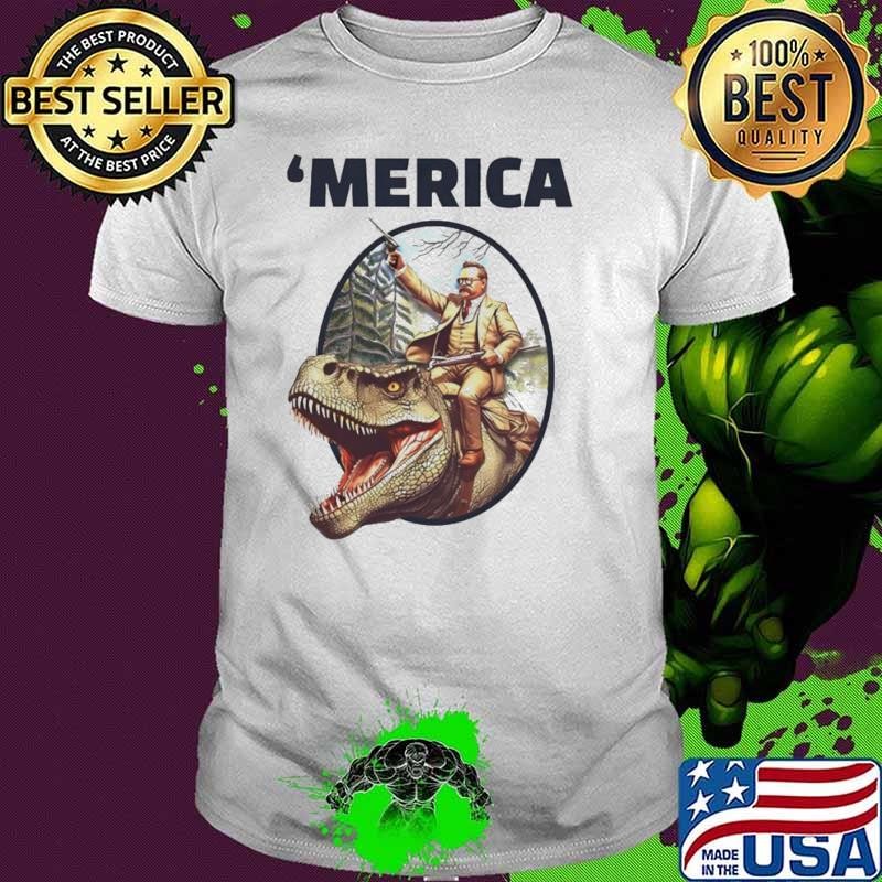 Merica T-Rex riding shirt