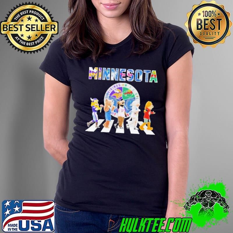 Minnesota Mascots Sports Teams Abbey Road Ladies Tee