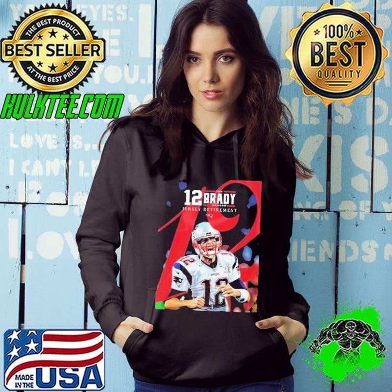 NFL New England Patriots Officially Retired The No 12 Tom Brady Jersey Retirement Vintage Shirt
