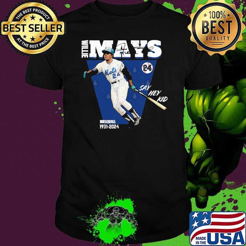 New York Willie Mays 24 Cartoon Baseball 1931-2024 Shirt