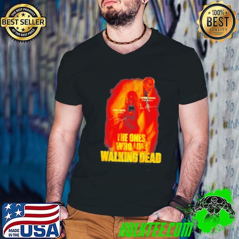 Nice The ones who live the Walking Dead signatures Guys V Neck