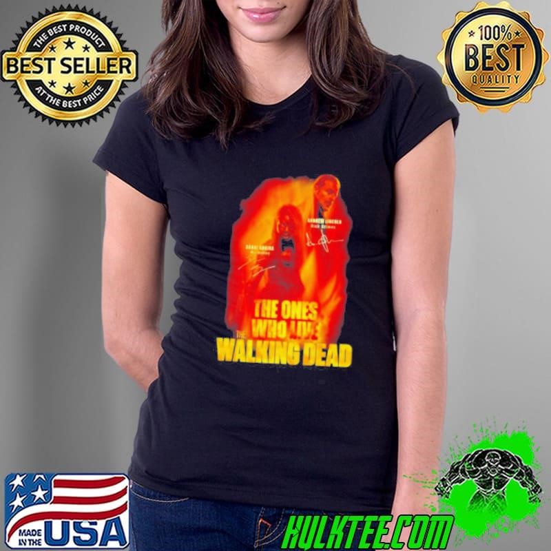 Nice The ones who live the Walking Dead signatures Ladies Tee