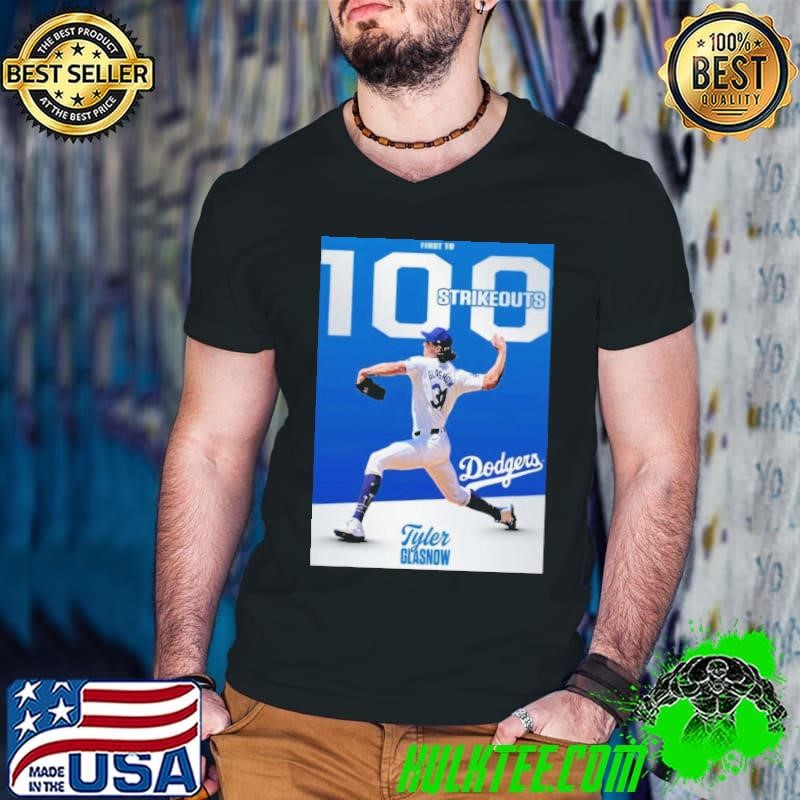 Official Tyler Glasnow Is The First Pitcher This Season To Notch 100 Strikeouts Classic Guys V Neck