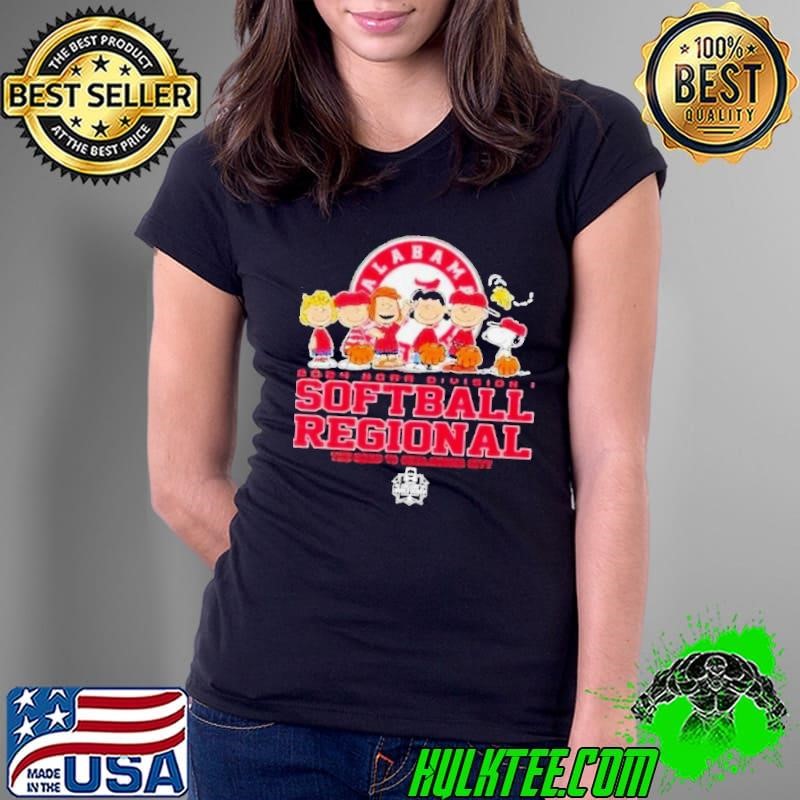 Peanuts Characters 2024 Ncaa Division I Softball Regional Alabama Logo Shirt