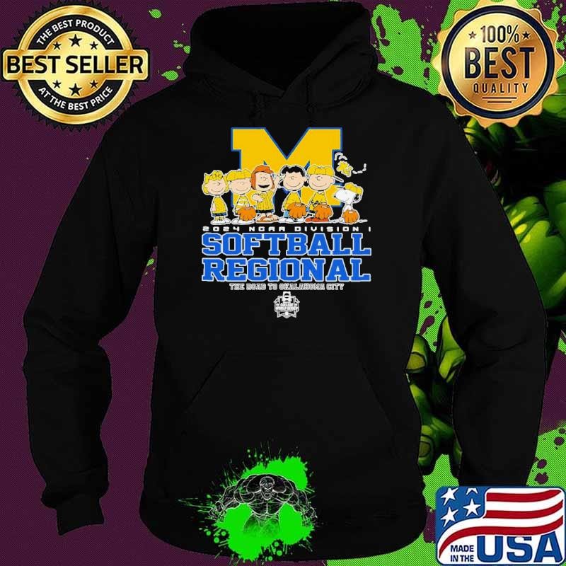 Peanuts Characters Michigan Wolverines 2024 NCAA Division I Softball Regional Hoodie