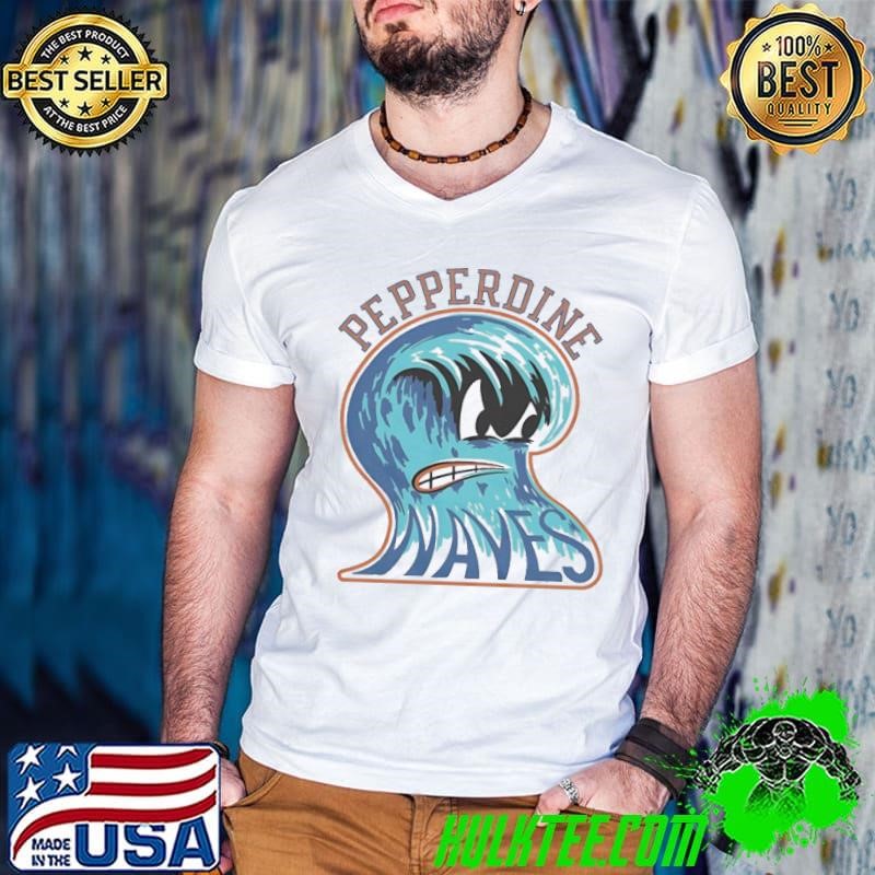 Pepperdine waves vintage angry wave Guys V Neck