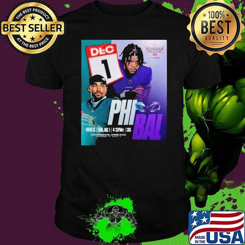 Philadelphia Eagles Vs Baltimore Ravens 2024 NFL Schedule Release Shirt