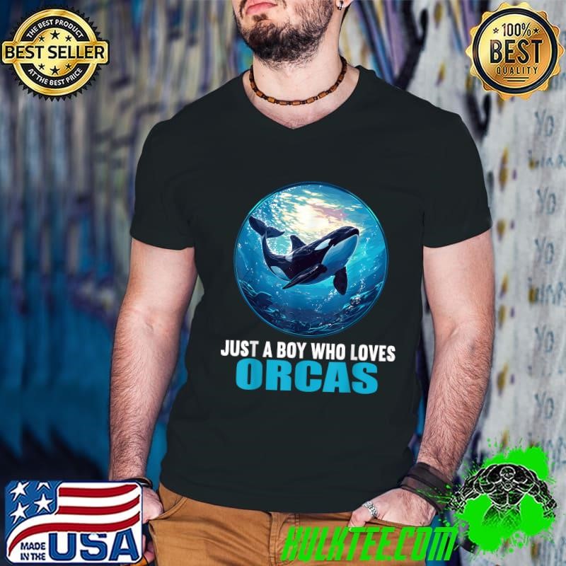 Premium Just a Boy who loves Orcas Orca Guys V Neck