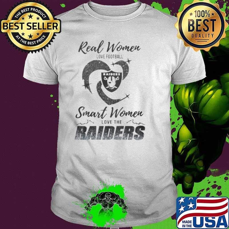 Real Women Love Football Smart Women Love The Las Vegas Raiders 2024 – Perfect Gift For Fans Shirt