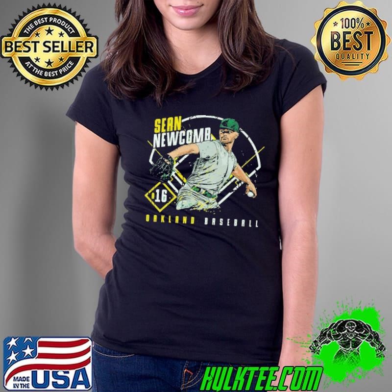 Sean Newcomb American professional baseball pitcher Oakland Ballpark Ladies Tee