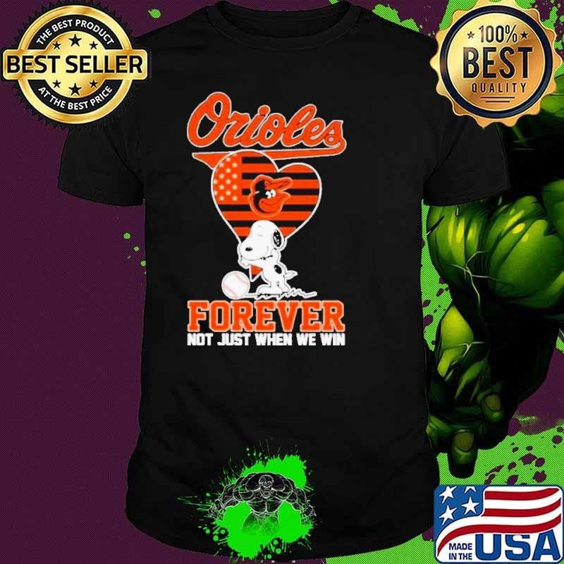 Snoopy Hug Heart Baltimore Orioles Forever Not Just When We Win Unisex