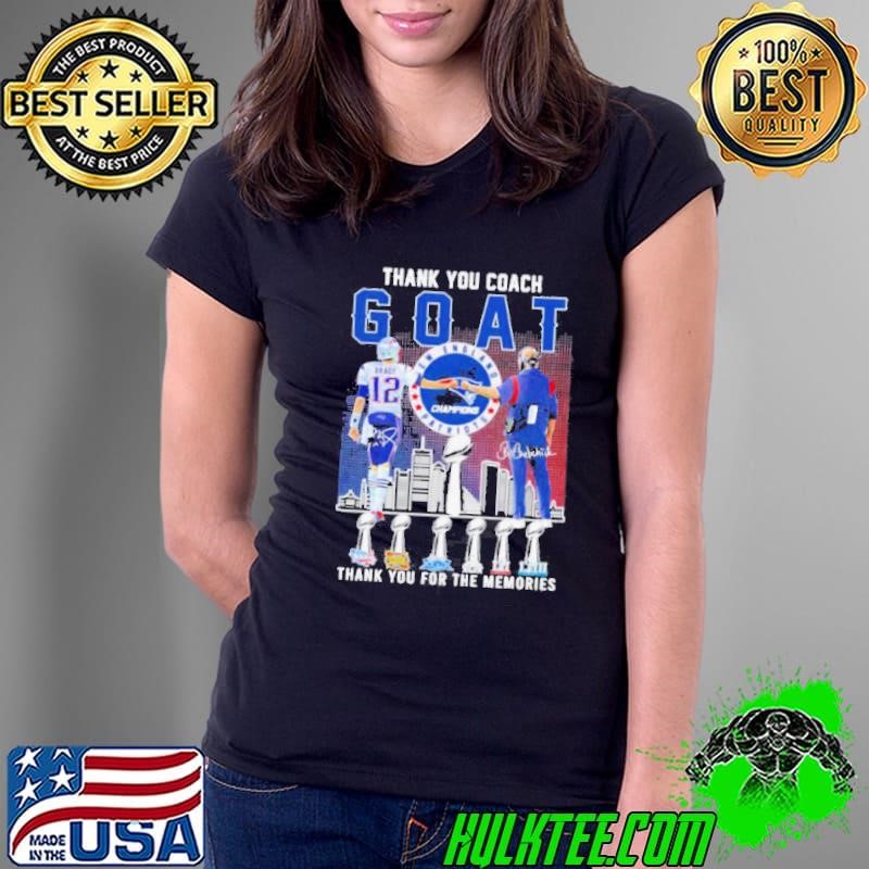 Thank You GOAT Brady And Bill Belichick New England Patriots Champions Thank You For The Memories Shirt