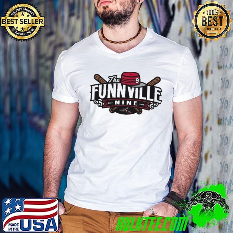 The Funnville Nine podcast of Richmond Flying Squirrels logo shirt