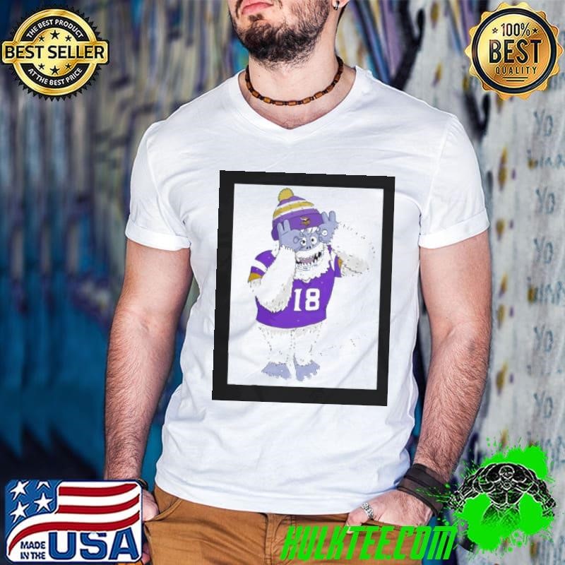 The Vikings as Abominable Snowman Minnesota Vikings Guys V Neck