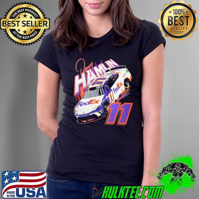 Top Denny Hamlin Fedex Car American professional stock car racing driver Ladies Tee