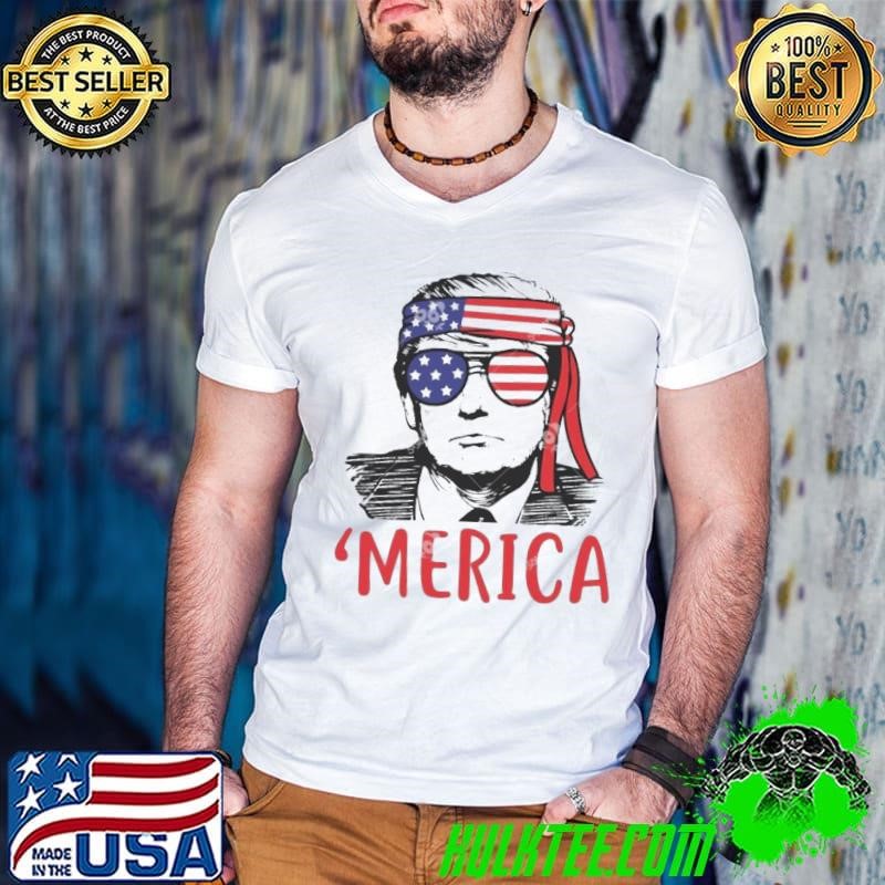 Trump Merica Donald Trump 4th Of July Trump Sunglasses Usa Flag shirt