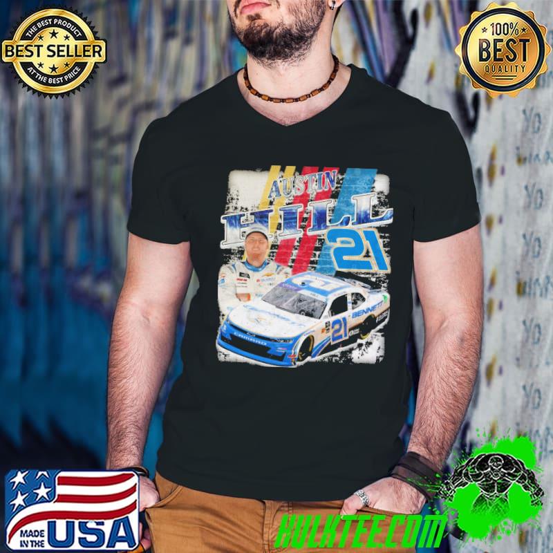 AUSTIN HILL 21 American professional stock car racing driver shirt AUSTIN HILL 21 American professional stock car racing driver shirt