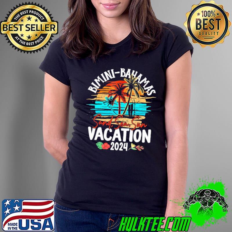 Bimini Bahamas 2024 Family Friends Group Vacation Matching Sunset shirt