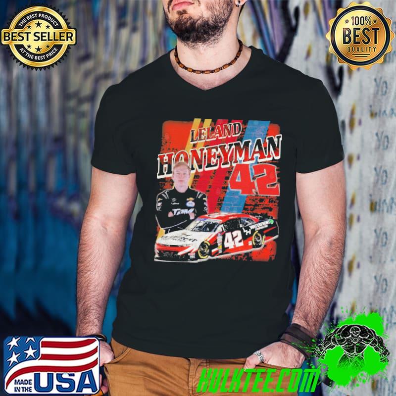 LELAND HONEYMAN 42 American professional stock car racing driver shirt