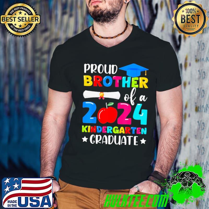 Proud Brother Class of 2024 Kindergarten Graduate Graduation s Guys V Neck Proud Brother Class of 2024 Kindergarten Graduate Graduation s Guys V Neck