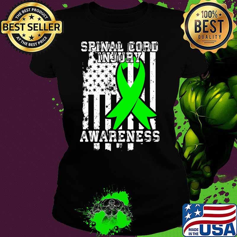 Sci Awareness Spinal Cord Injury Survivor American Flag s Ladies tee Sci Awareness Spinal Cord Injury Survivor American Flag s Ladies tee