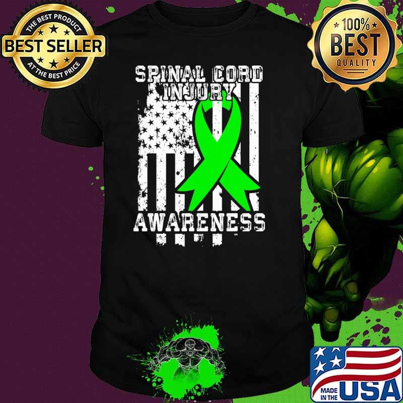 Sci Awareness Spinal Cord Injury Survivor American Flag shirt