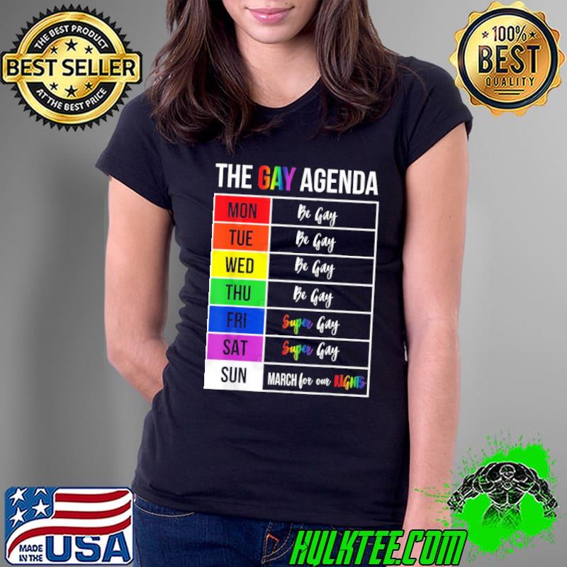 Super Gay Agenda Pride Flag Lgbtq Inspirational Lgbt shirt
