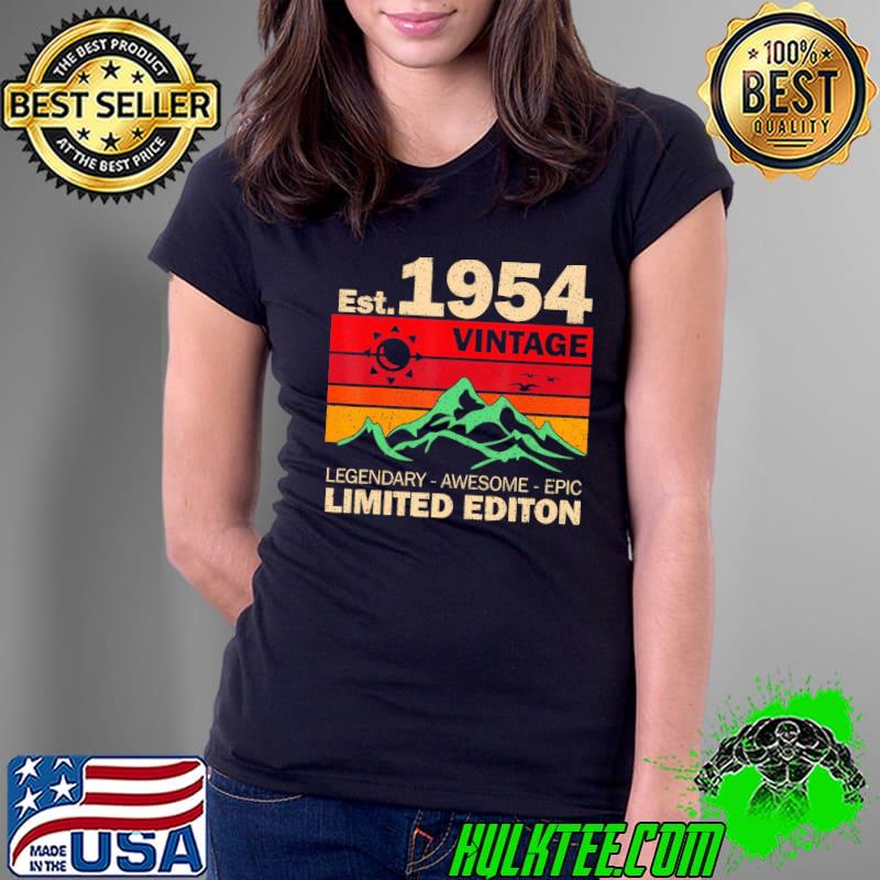 Year Old 1954 Limited Edition Birthday Legendary Awesome Mountain Retro shirt