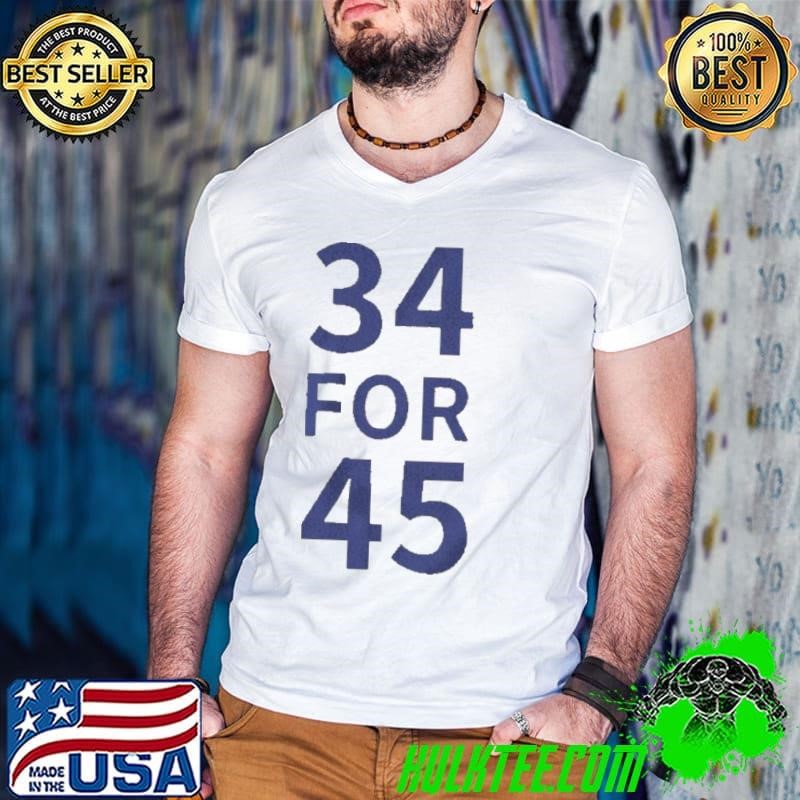 34 for 45 Trump Felony Guys V Neck