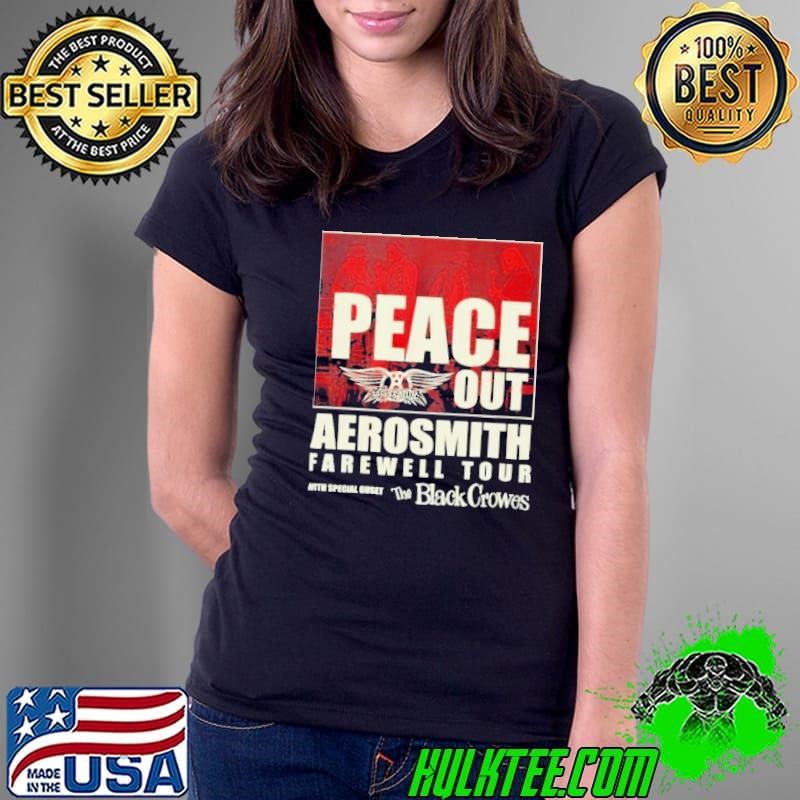 Aerosmith peace out farewell tour 2024 with schedule fan shirt