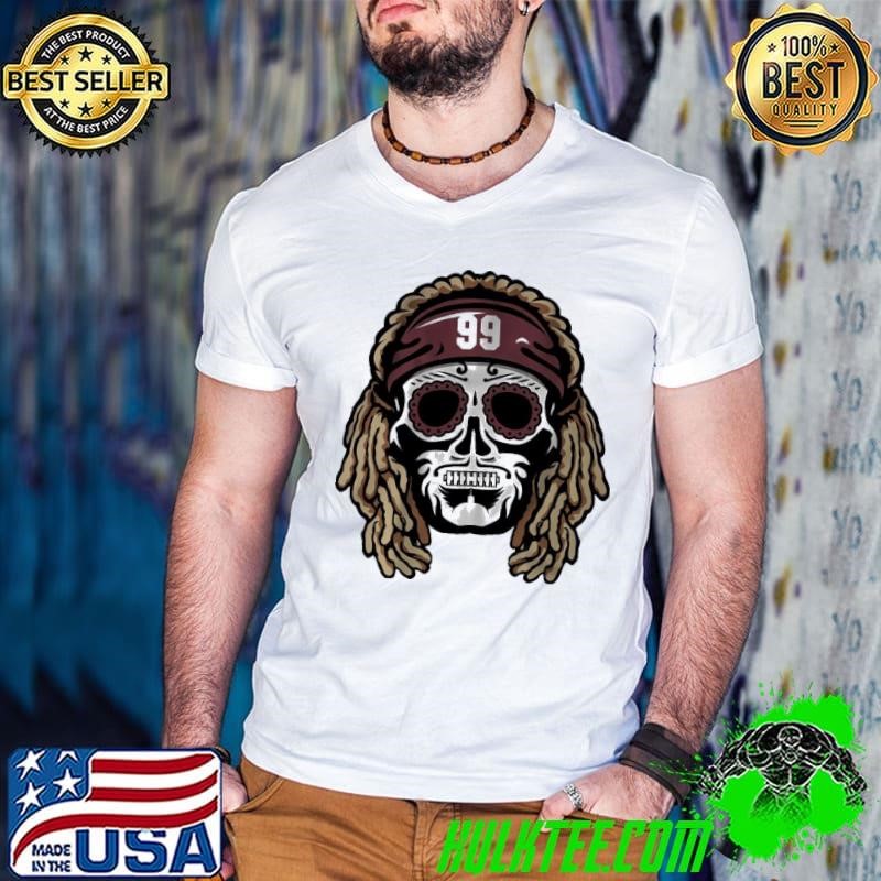 American football defensive end chase young skull T-Shirt