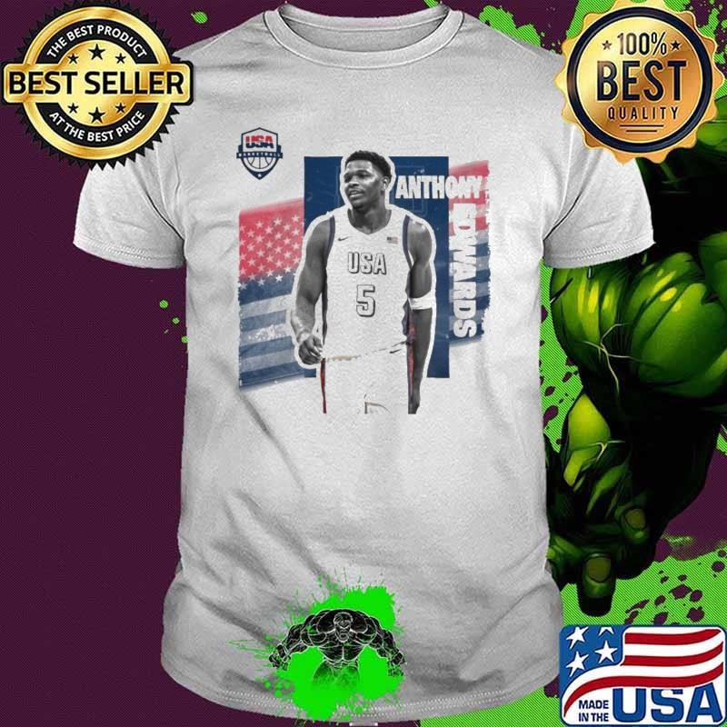 Anthony Edwards USA Basketball 2024 Summer Olympics Player Cutout shirt