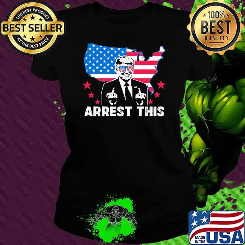 Arrest This Trump 2024 President Maps American Flag Vote Ladies tee