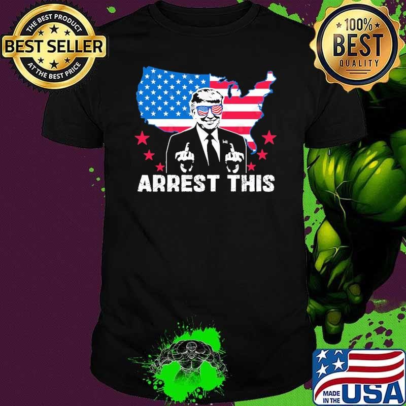 Arrest This Trump 2024 President Maps American Flag Vote T-Shirt
