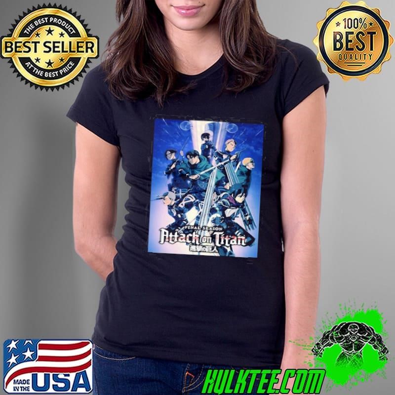 Attack On Titan Season 4 Colorful Key Art With Logo Ladies Tee