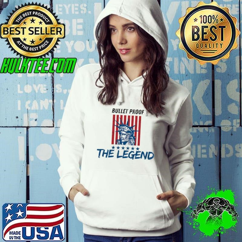 Awesome Bullet Proof The Legend Liberty Trump Mug Shot Hoodie