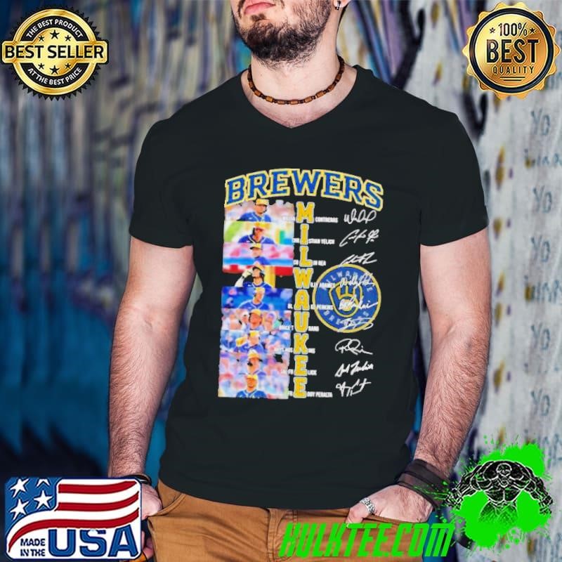 Baseball Brewers Team Players 2024 Signatures Guys V Neck