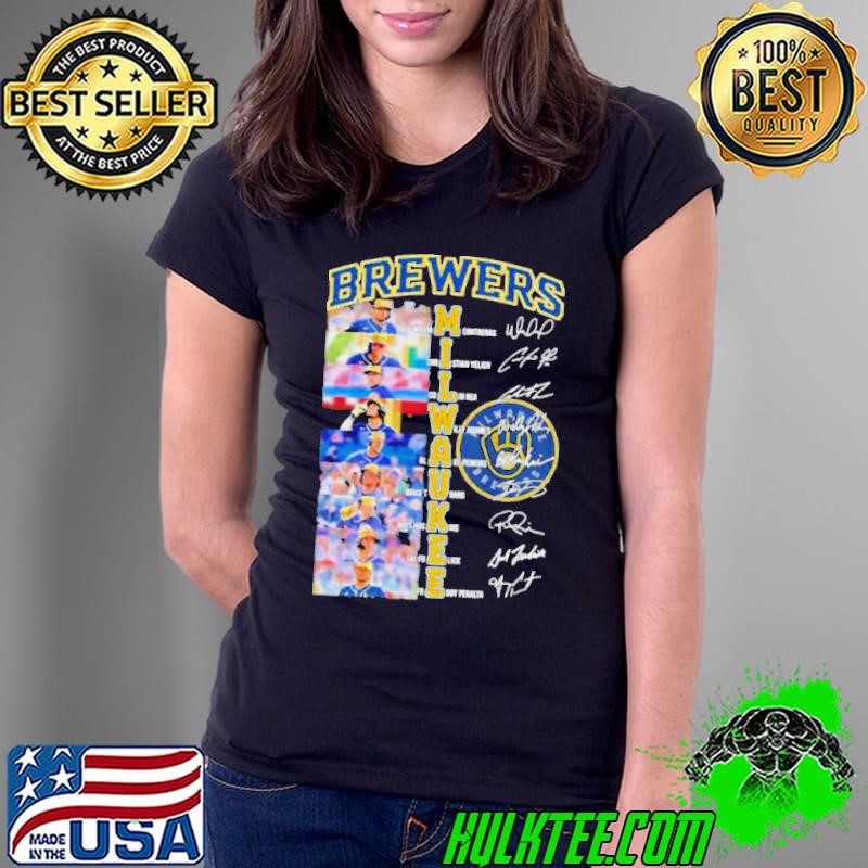 Baseball Brewers Team Players 2024 Signatures Ladies Tee