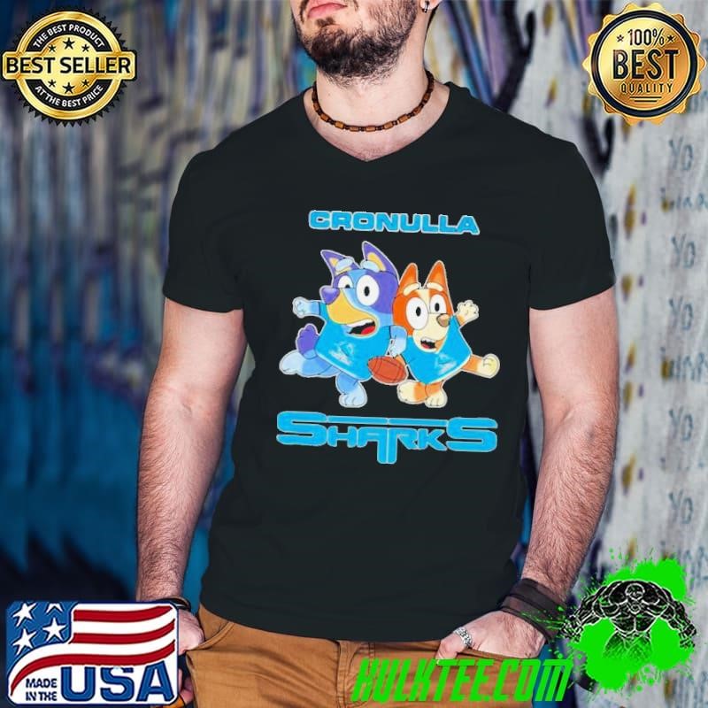 Bluey Cronulla Sharks Guys V Neck