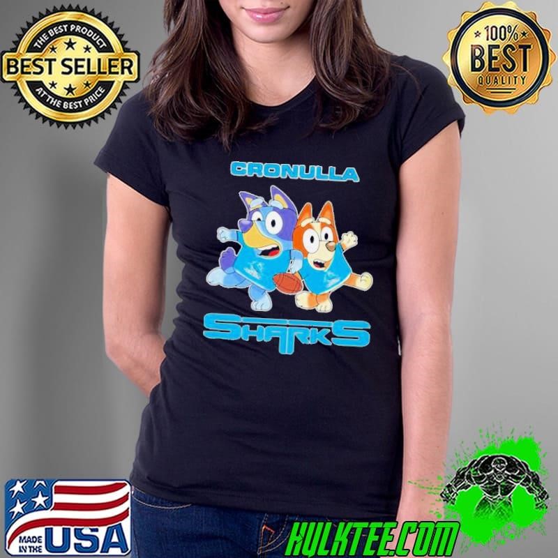 Bluey Cronulla Sharks Ladies Tee Bluey Cronulla Sharks Ladies Tee