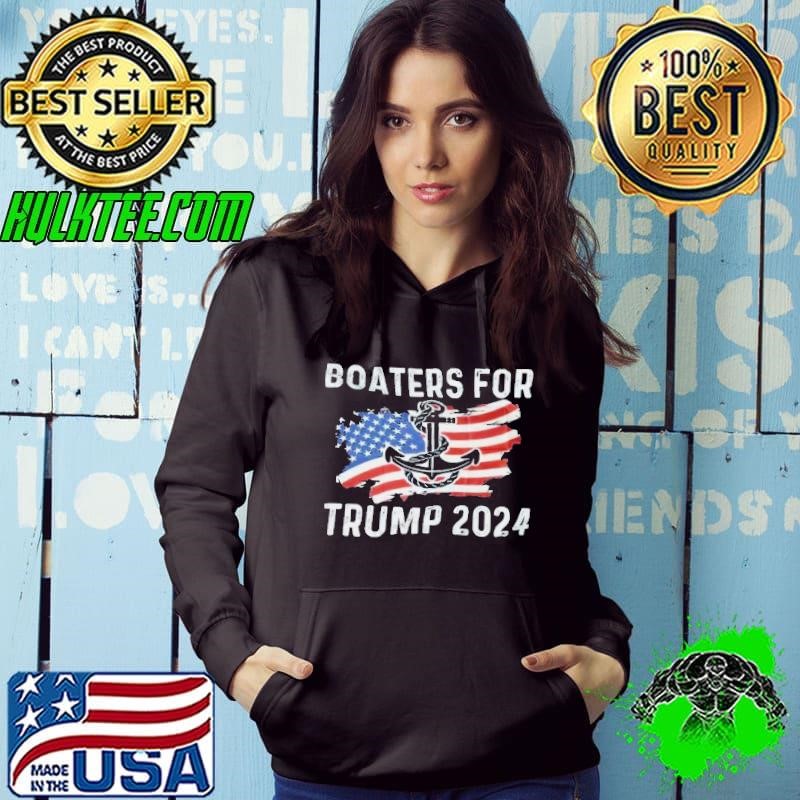 Boaters For Donald Trump Flag Anchor America Hoodie