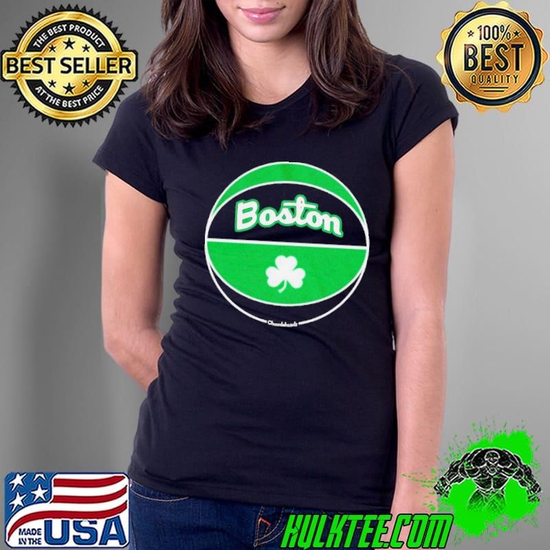 Boston Black And Green Basketball 2024 Ladies Tee Boston Black And Green Basketball 2024 Ladies Tee