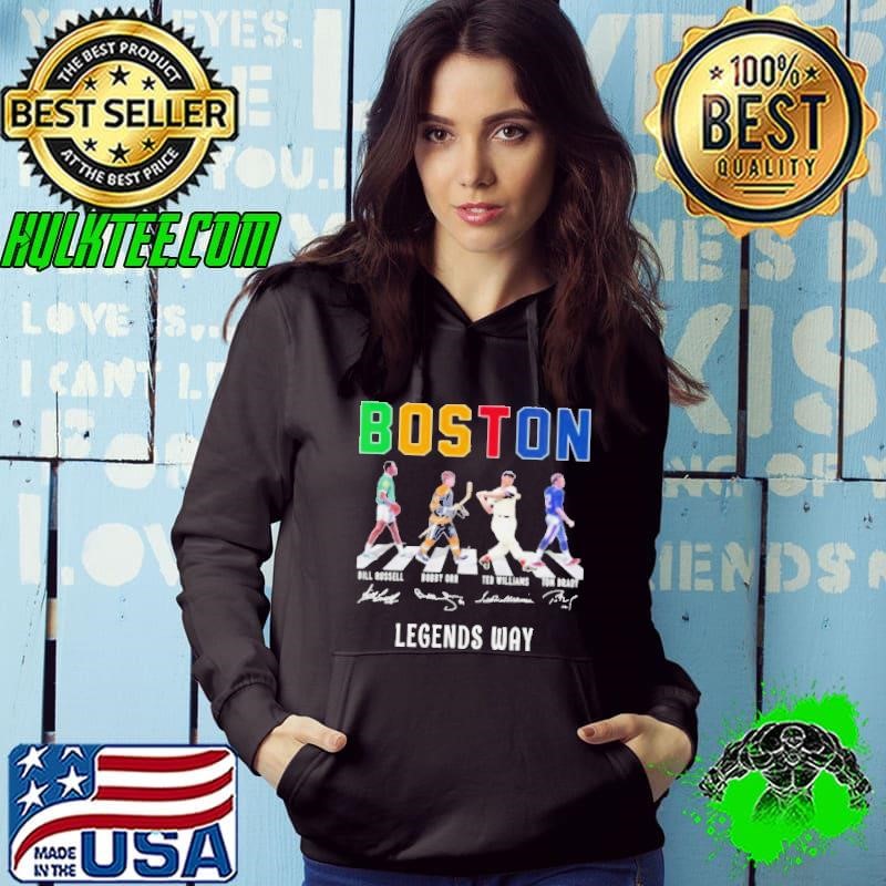 Boston Sports Teams Legends Players Abbey Road Signatures Shirt