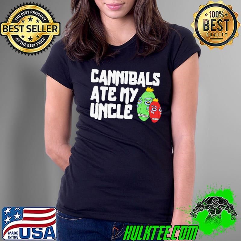 Cannibals Ate My Uncle Biden Political Satire Trump 2024 President Ladies Tee