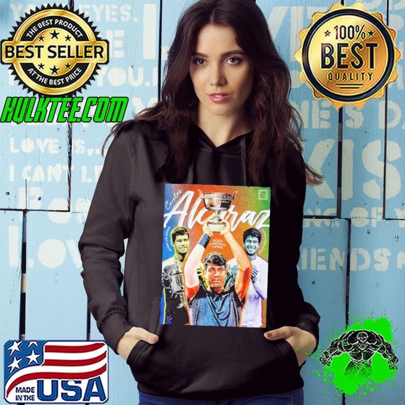 Carlos Alcaraz Champion Roland Garros 2024 The Championships Wimbledon shirt
