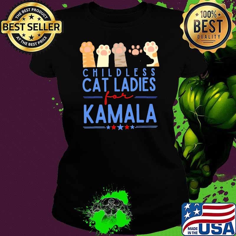 Childless Cat Ladies For Kamala Harris 2024 vintage Ladies tee