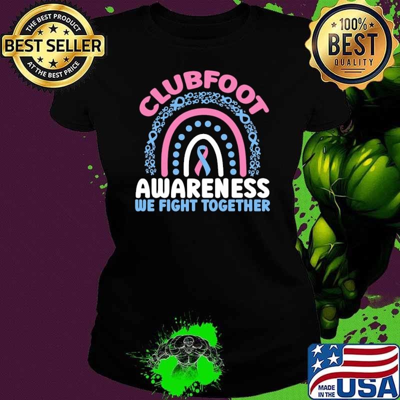 Clubfoot Awareness We Fight Together Rainbow Leopard T-Shirt