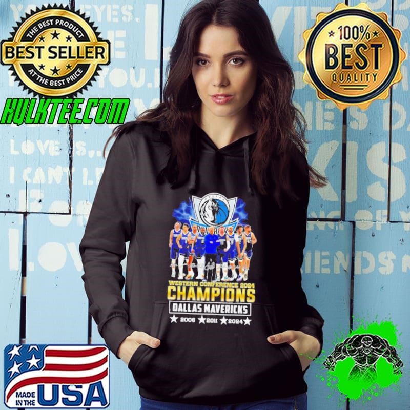 Dallas Mavericks Western Conference Champions 2024 Signatures Hoodie