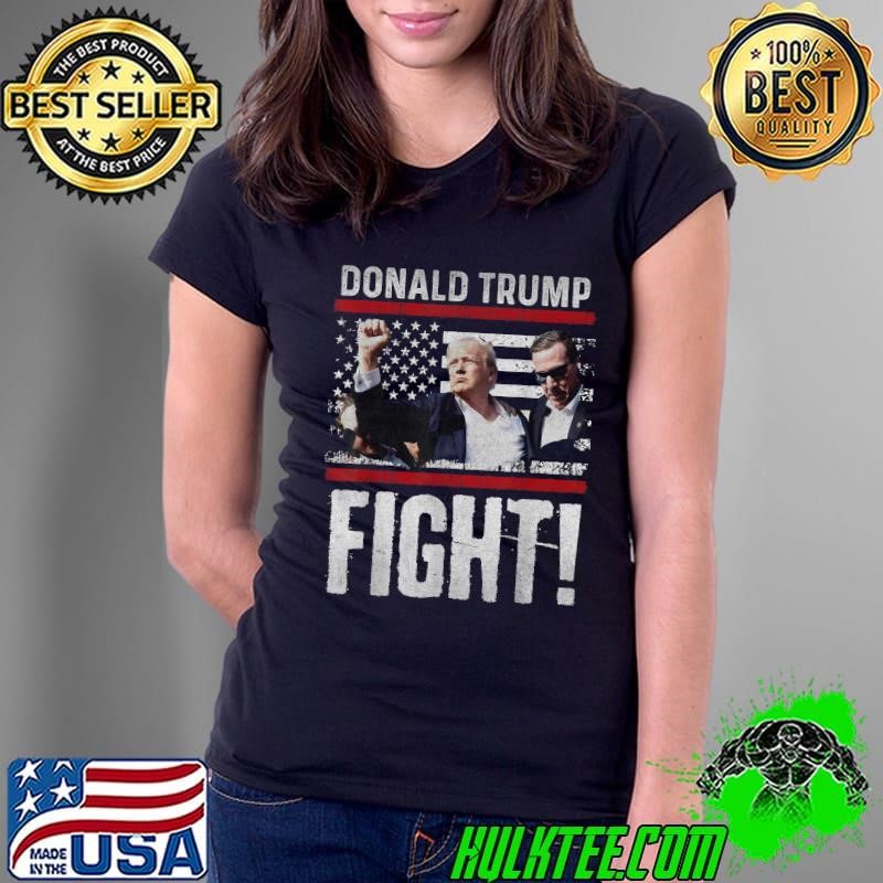 Donald Trump Fight american flag election 2024 T-Shirt